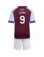 Otroške Nogometnih dresov Aston Villa Harvey Elliott #9 Domači 2025-26 Kratki rokavi (+ hlače)